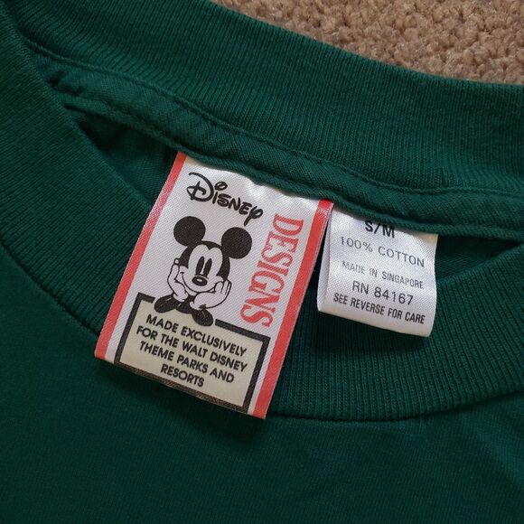 Vintage Artist Tigger Sz S-M Mens Disney Designs Green Embroidered Pocket Shirt - Picture 4 of 6